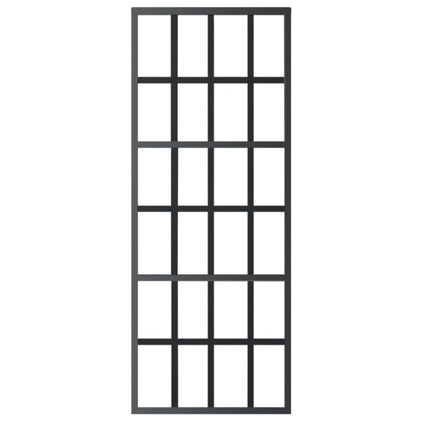 vidaXL Sliding Door with Hardware Tempered Glass & Aluminum 76x205 cm