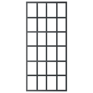 vidaXL Sliding Door with Fittings Tempered Glass & Aluminum 90x205 cm