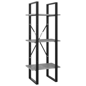 vidaXL Bookshelf 5 Tiers Concrete Grey 40x30x175 cm Engineered Wood