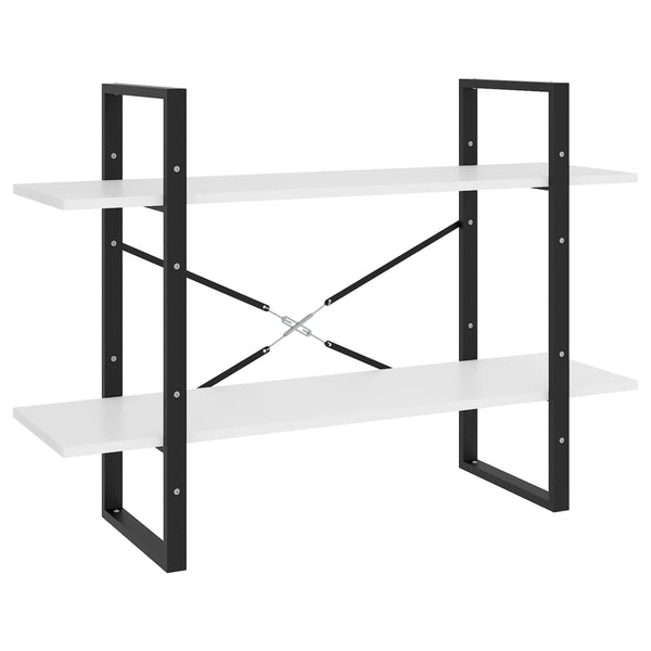 vidaXL Bookcase 5 Tiers White 100x30x175 cm Engineered Wood