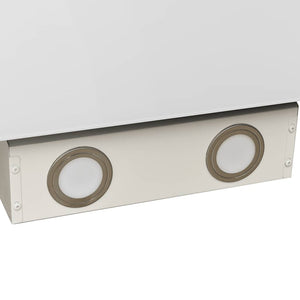 vidaXL Cooker Hood 60 cm Steel and Tempered Glass White