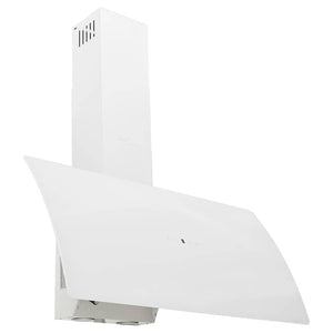 vidaXL Range Hood 90 cm Steel and Tempered Glass White