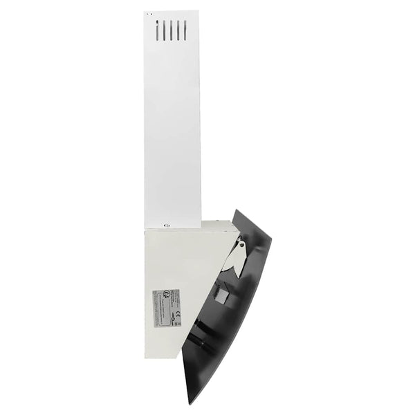 vidaXL Range Hood 90 cm Steel and Tempered Glass White