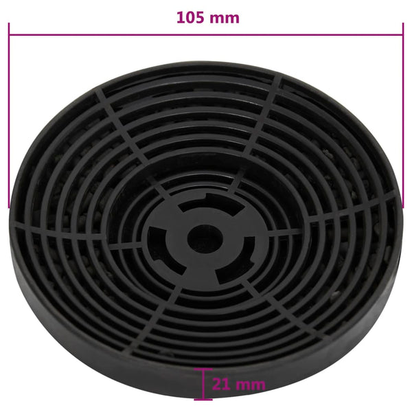vidaXL Carbon Filter for Range Hoods 2 pcs. 105x21 mm