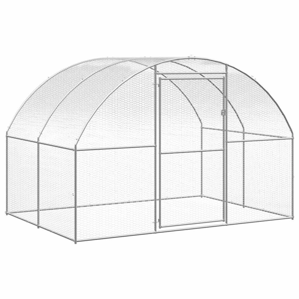 vidaXL Outdoor Chicken Coop 3x2x2 m Galvanized Steel