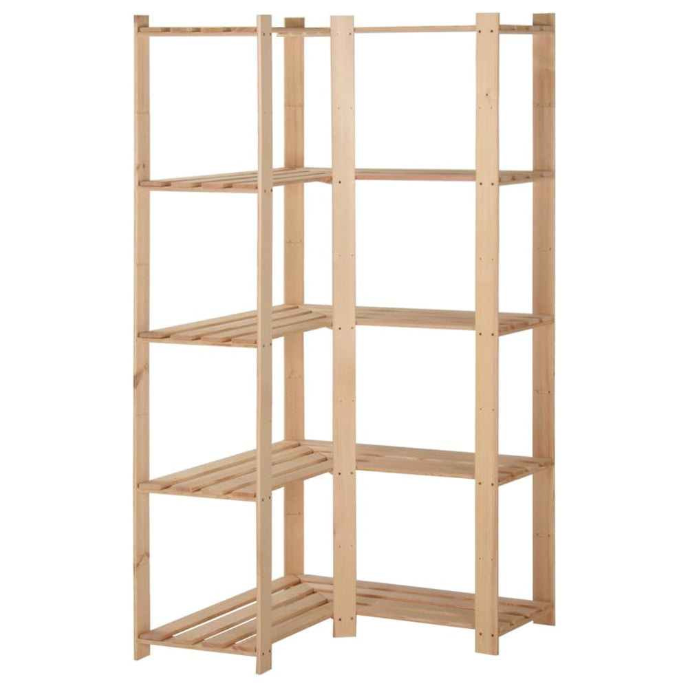vidaXL 5-Tier Corner Storage Shelf 82.5x82.5x170 cm Solid Pine Wood