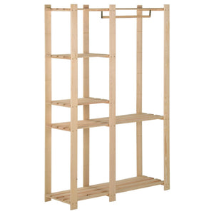 vidaXL Clothes Rack 110x38x170 cm Solid Pine Wood