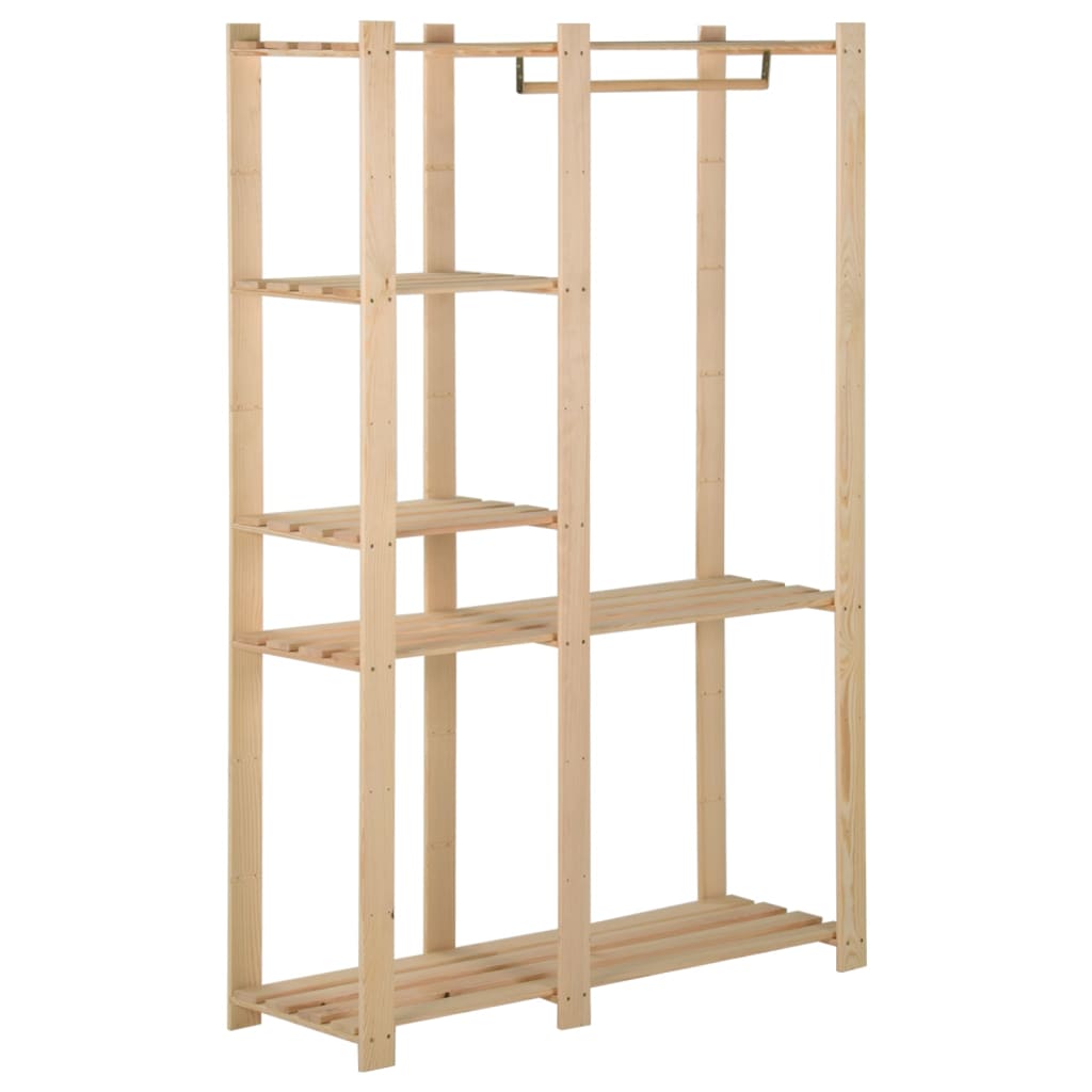 vidaXL Clothes Rack 110x38x170 cm Solid Pine Wood