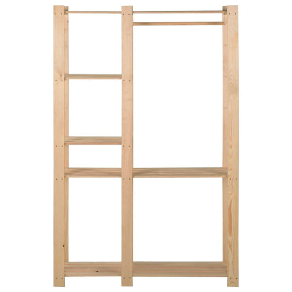 vidaXL Clothes Rack 110x38x170 cm Solid Pine Wood