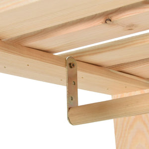 vidaXL Clothes Rack 110x38x170 cm Solid Pine Wood