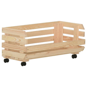vidaXL Vegetable Trolley 77x30x80 cm Solid Pine Wood