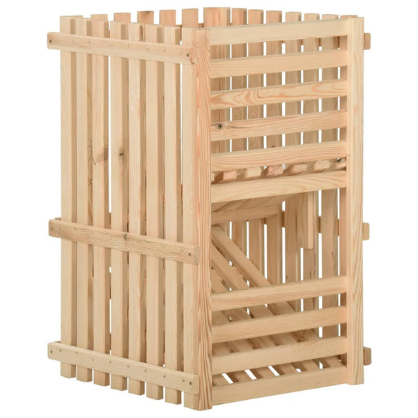 vidaXL Potato Storage Box 50x50x80 cm Solid Pine Wood