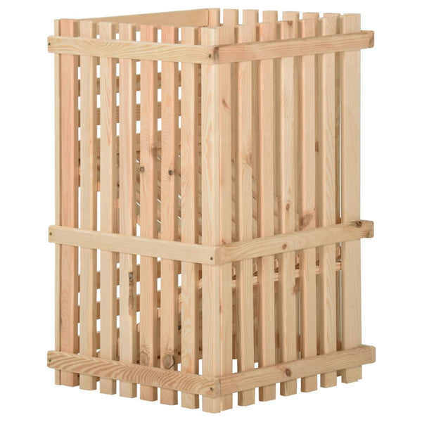 vidaXL Potato Storage Box 50x50x80 cm Solid Pine Wood