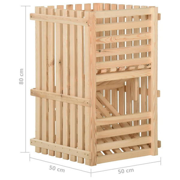 vidaXL Potato Storage Box 50x50x80 cm Solid Pine Wood