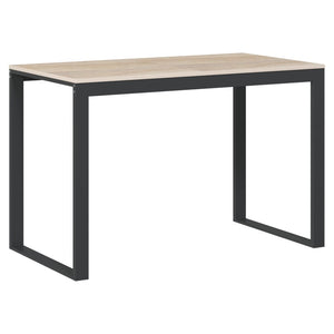 vidaXL Computer Desk Black and Oak Look 110x60x73cm Engineered Wood