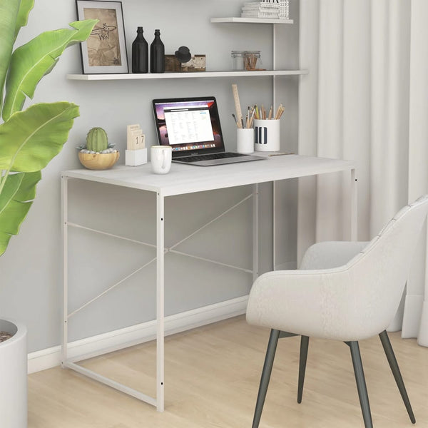 vidaXL Computer Desk White 110x60x70 cm Engineered Wood