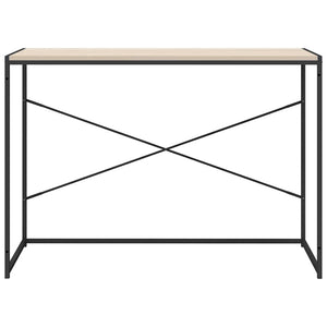 vidaXL Computer Desk Black and Oak Look 110x60x70cm Engineered Wood