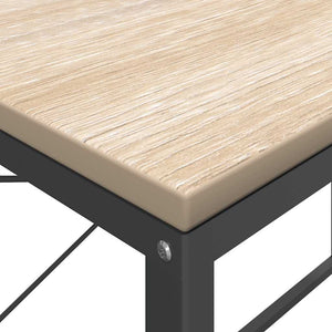 vidaXL Computer Desk Black and Oak Look 110x60x70cm Engineered Wood