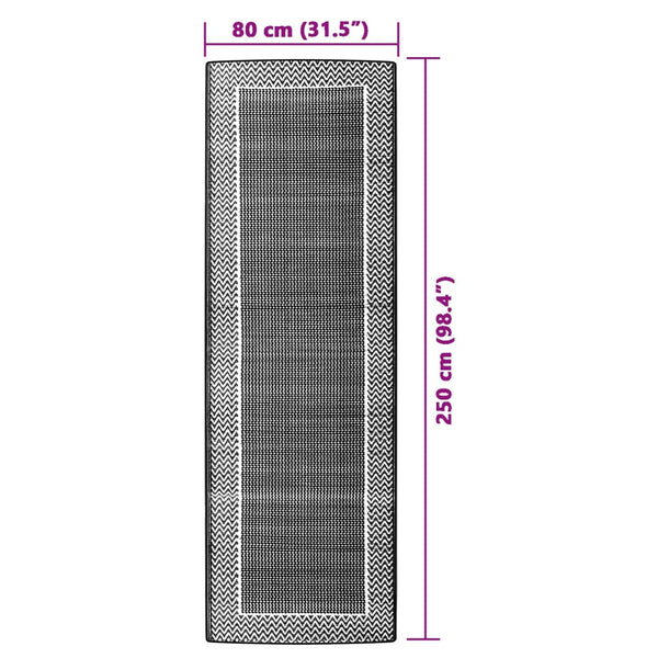 vidaXL Outdoor Rug ARAKIL Green 80x250 cm PP