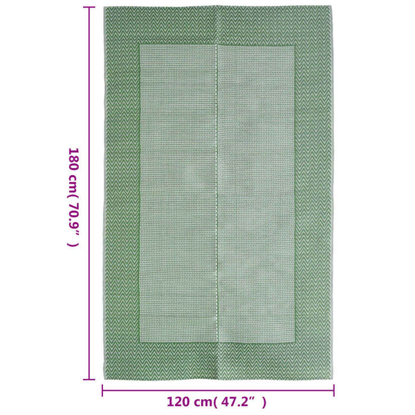 vidaXL Outdoor Rug ARAKIL Green 120x180 cm PP