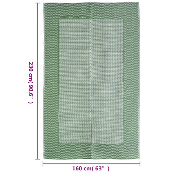 vidaXL Outdoor Rug ARAKIL Green 160x230 cm PP