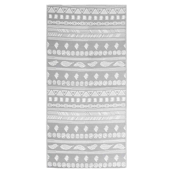 vidaXL Outdoor Rug ARAKIL Grey 80x150 cm PP