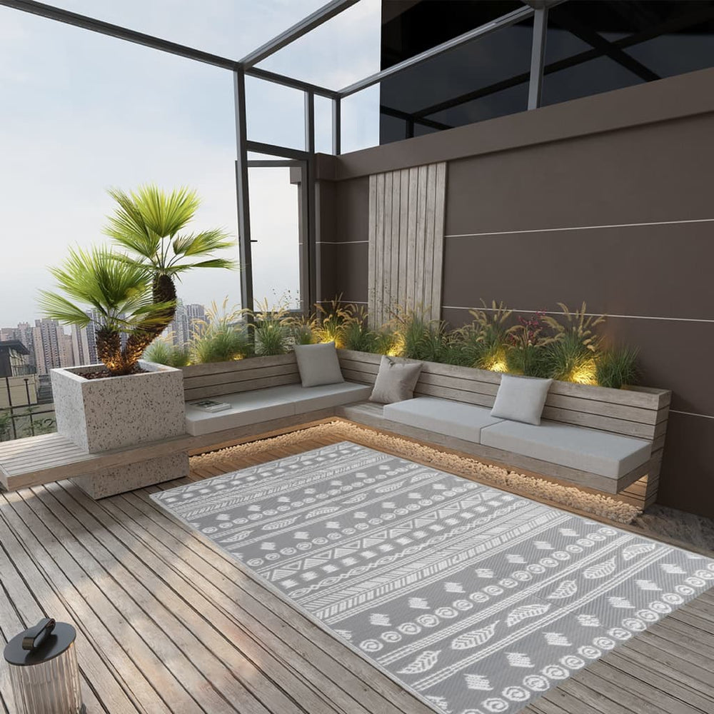 vidaXL Outdoor Rug ARAKIL Grey 160x230 cm PP