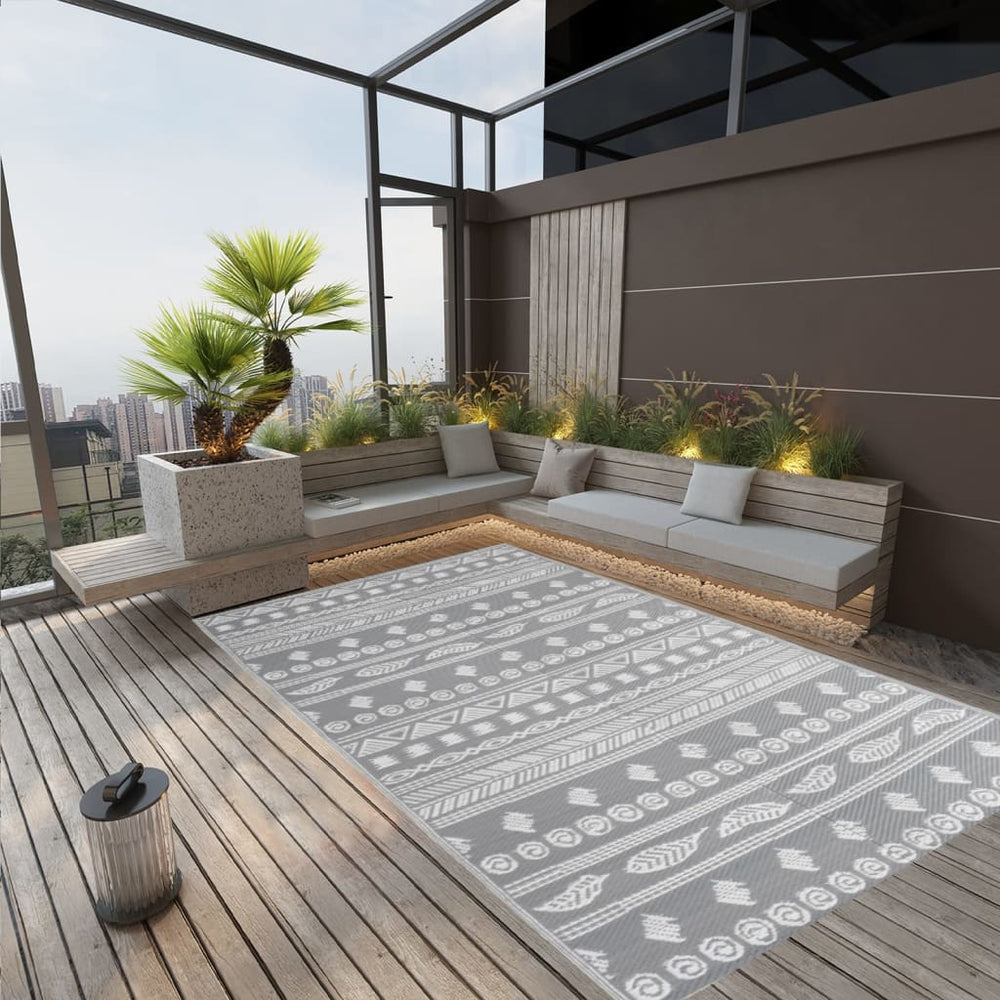 vidaXL Outdoor Rug ARAKIL Grey 190x290 cm PP