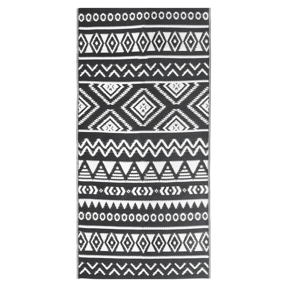 vidaXL Outdoor Rug ARAKIL Black 80x150 cm PP