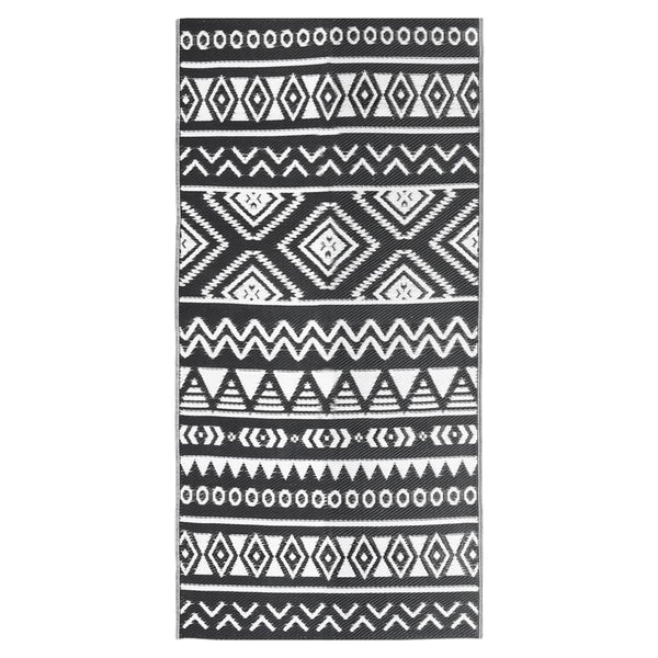 vidaXL Outdoor Rug ARAKIL Black 80x150 cm PP