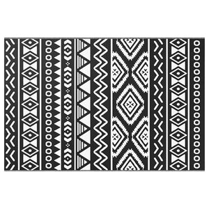 vidaXL Outdoor Rug ARAKIL Black 120x180 cm PP