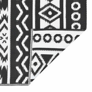 vidaXL Outdoor Rug ARAKIL Black 120x180 cm PP