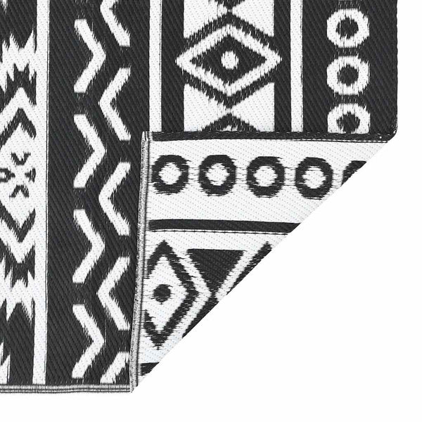 vidaXL Outdoor Rug ARAKIL Black 120x180 cm PP
