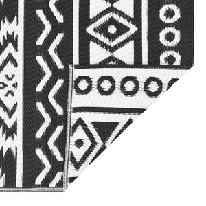 vidaXL Outdoor Rug ARAKIL Black 160x230 cm PP