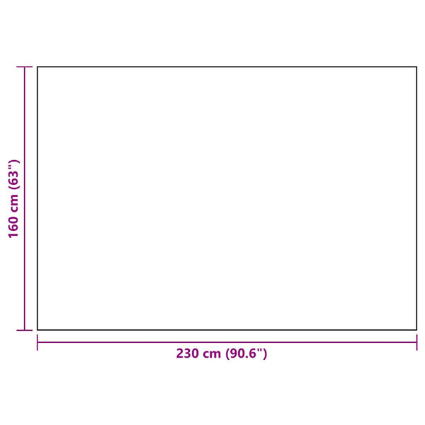 vidaXL Outdoor Rug ARAKIL Black 160x230 cm PP