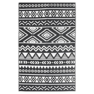 vidaXL Outdoor Rug ARAKIL Black 190x290 cm PP