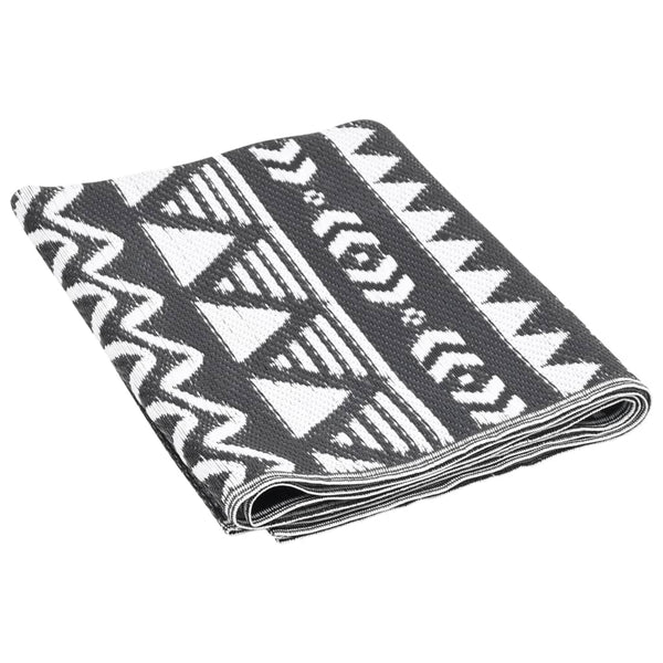 vidaXL Outdoor Rug ARAKIL Black 190x290 cm PP