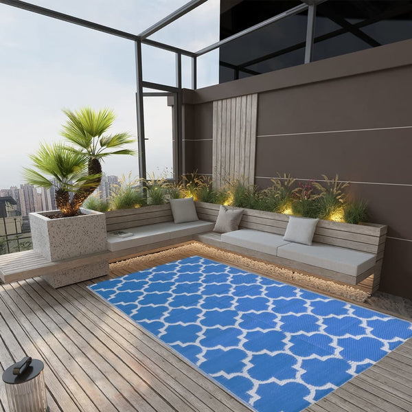 vidaXL Outdoor Rug ARAKIL Blue 160x230 cm PP