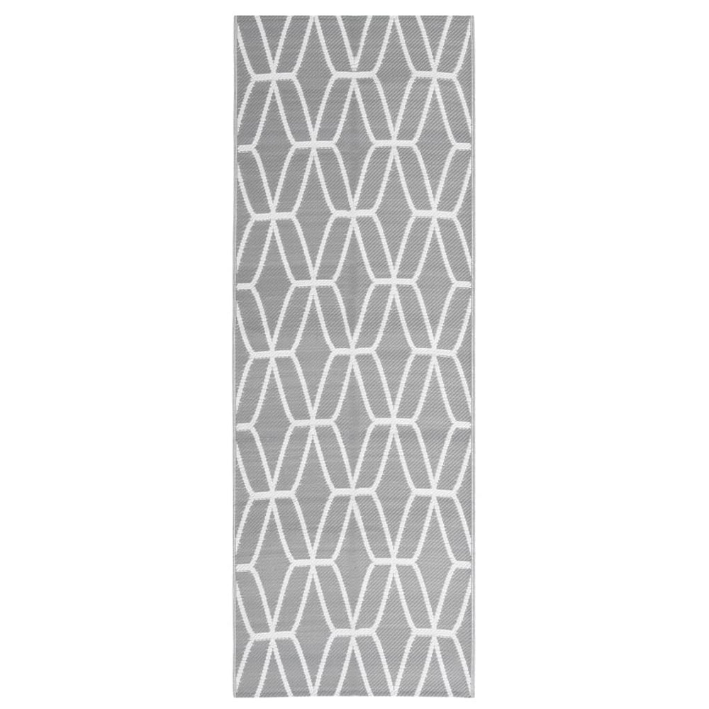 vidaXL Outdoor Rug ARAKIL Grey 80x250 cm PP