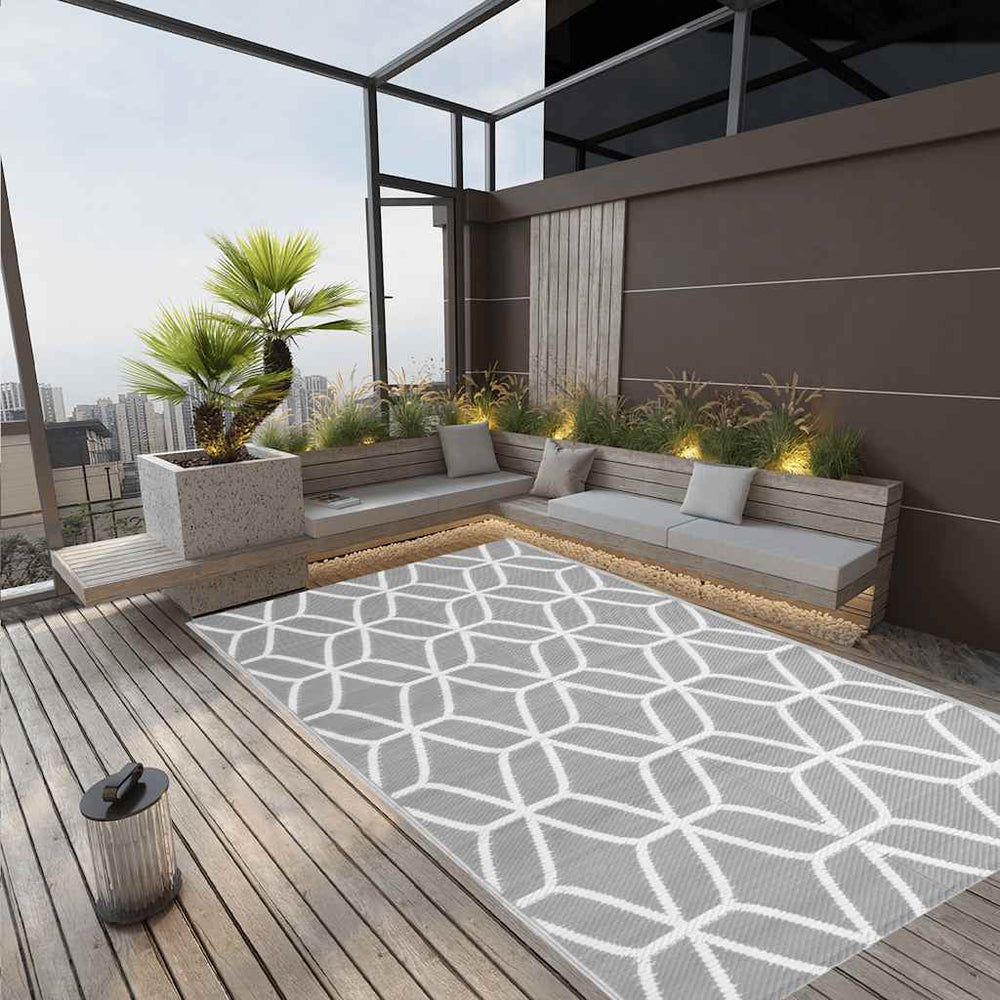 vidaXL Outdoor Rug ARAKIL Grey 140x200 cm PP
