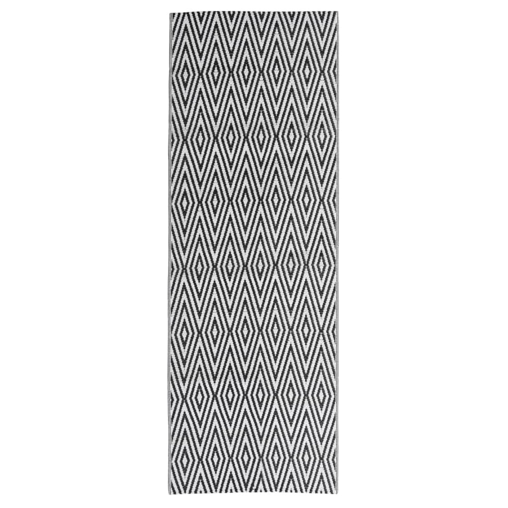 vidaXL Outdoor Rug ARAKIL Black 80x250 cm PP