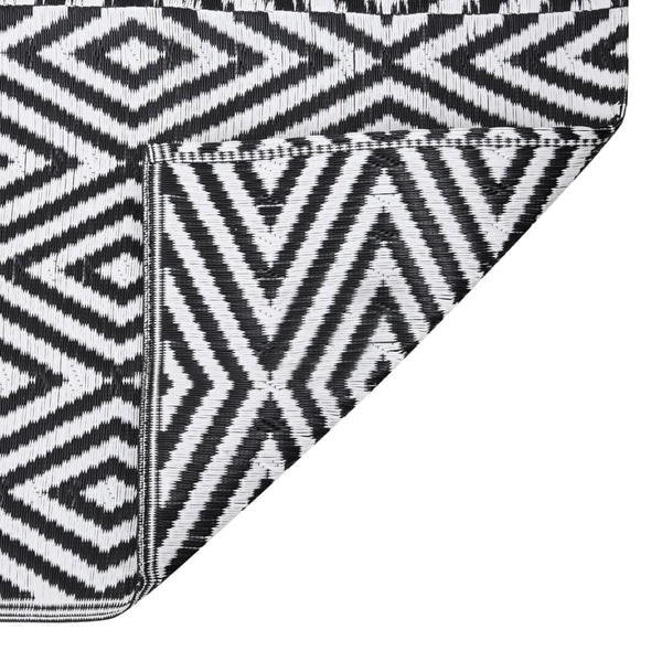 vidaXL Outdoor Rug ARAKIL Black 80x250 cm PP