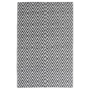 vidaXL Outdoor Rug ARAKIL Black 140x200 cm PP