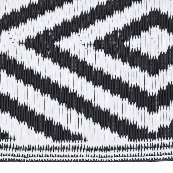 vidaXL Outdoor Rug ARAKIL Black 140x200 cm PP