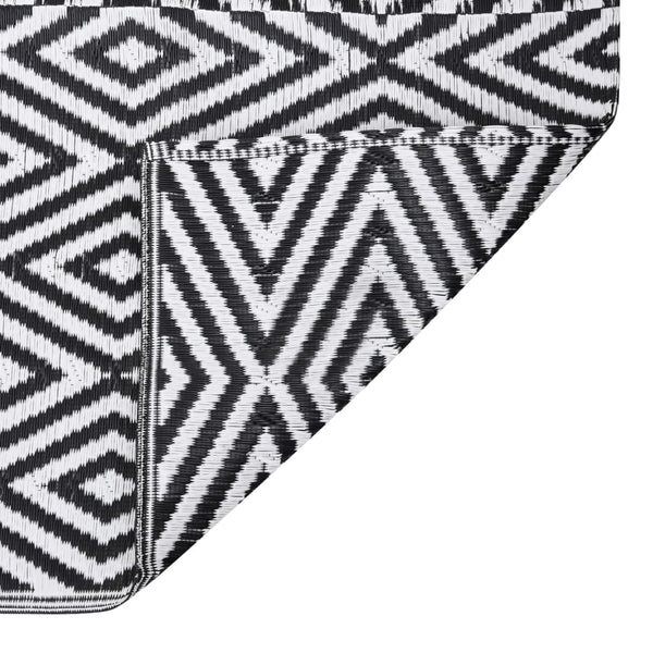 vidaXL Outdoor Rug ARAKIL Black 140x200 cm PP