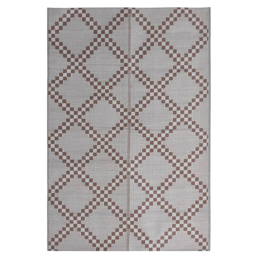 vidaXL Outdoor Rug ARAKIL Brown 140x200 cm PP