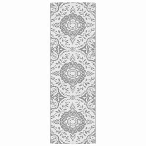 vidaXL Outdoor Rug ARAKIL Light Grey 80x250 cm PP