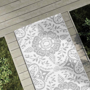 vidaXL Outdoor Rug ARAKIL Light Grey 80x250 cm PP
