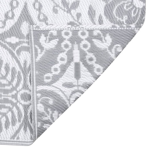 vidaXL Outdoor Rug ARAKIL Light Grey 140x200 cm PP