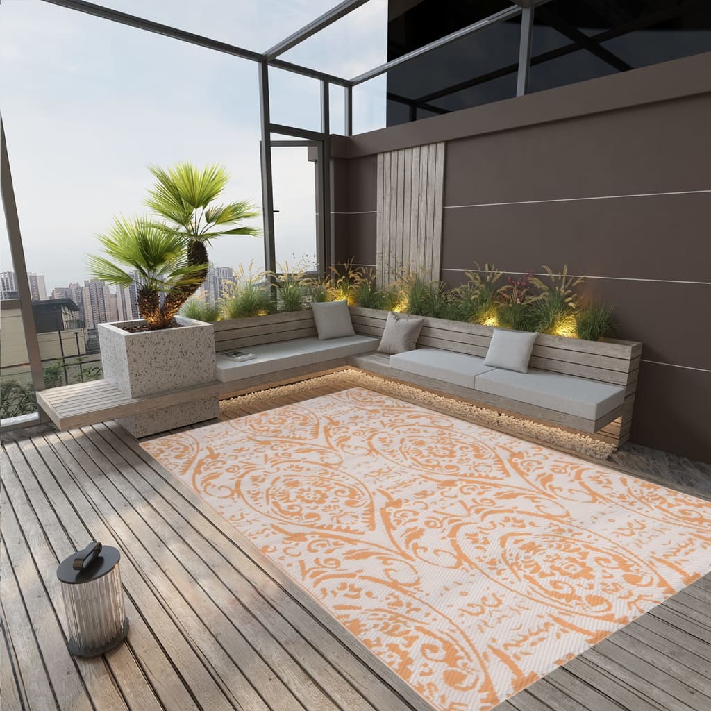 vidaXL Outdoor Rug ARAKIL Yellow 140x200 cm PP